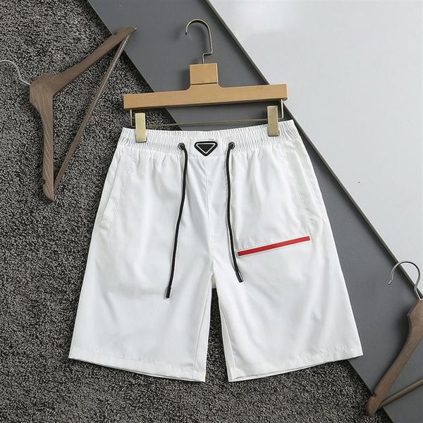 

2022 designer mens casual shorts metal pattern decorative loose pants fashion triangle printed beach pants men shirt tracksuits308a, Black;brown