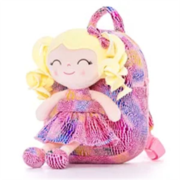 

gloveleya backpack plush bag baby girl's bagtoddler backpacks kids gifts starry sky series stuffed rag doll stuffed toys a1, Black