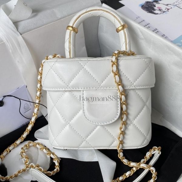 

designer cosmetic bag womesn mini makeup bags chain tote handbag handle flap shoulder crossbody bags pouch sheepskin leather wallet purse cl
