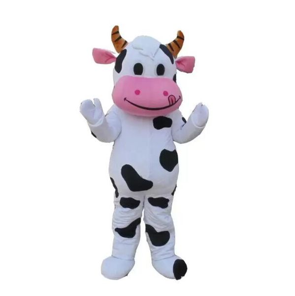 

factory cow mascot costume fancy dress outfit, Red;yellow