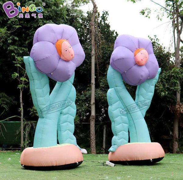 

customized advertising inflatable cartoon flowers toys sports inflation plants with face for party event shop decoration