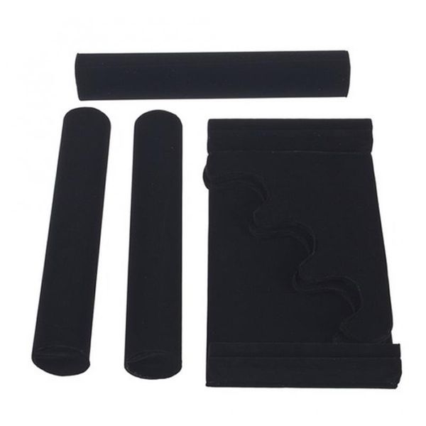 

boxes triple bracelet holder jewelry display stand holder velvet triangle bracelet necklace stand organizer for watch, Black;white