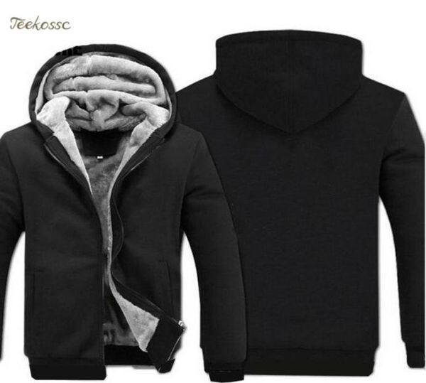 

2020 simple winter wram thick men hoodie solid color mens sweatshirt warm fleece harajuku black gray men casual jackets coat 5xl2590167