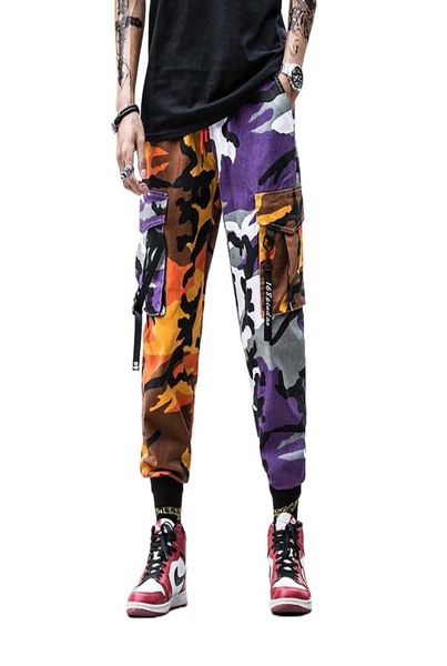 

men039s pants orange camouflage urban army combat tactical joggers streetwear cargo pants6346461, Black