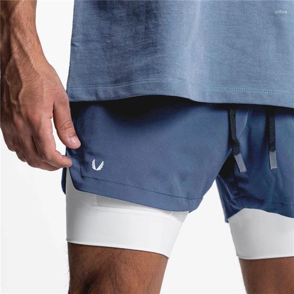 

men's shorts summer men running outdoor sports training exercise jogging gym fiess 2 in 1 with longer liner quick dry222