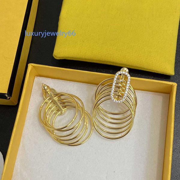 

earrings designer earrings luxury earrings designer for women diamond earrings metal circles letters fashion studs premium, Golden;silver