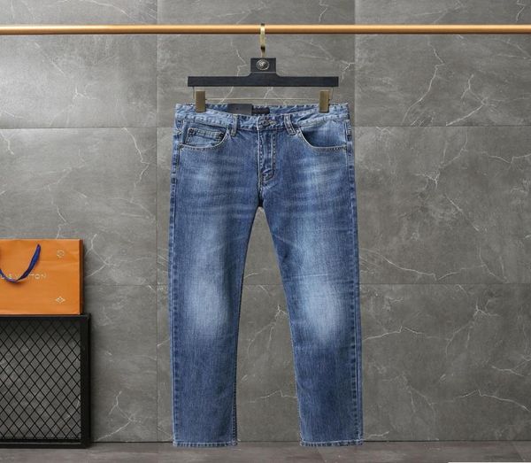 

new young mens jeans spring and autumn straight loose business casual men039s fashion pants designer size 29428403613, Blue