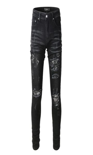 

20ss mens designer jeans distressed ripped biker slim fit motorcycle denim for men s fashion jean mans pants pour homm5408324, Blue