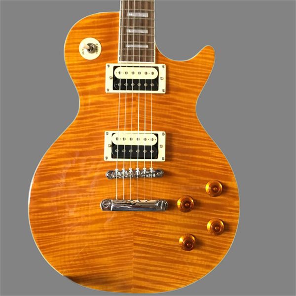 

electric guitar with flame beige pickup, support for customization