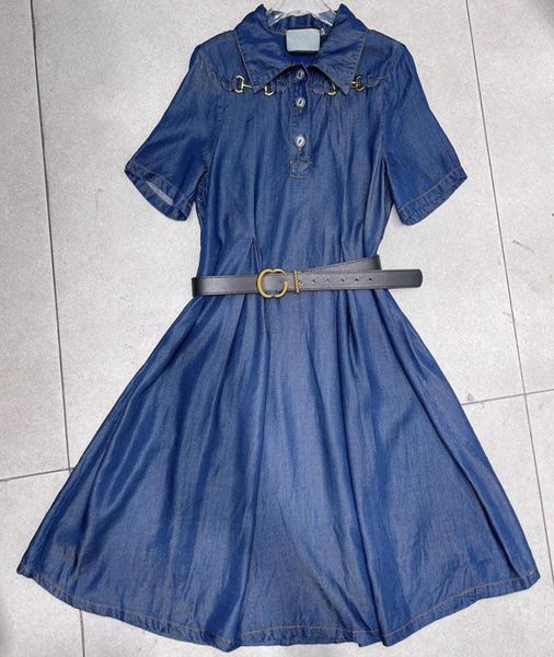 

denim casual dresses fashion belt designer dress summer street style ladies dress luxury elegant skirt clothing3852484, Black;gray