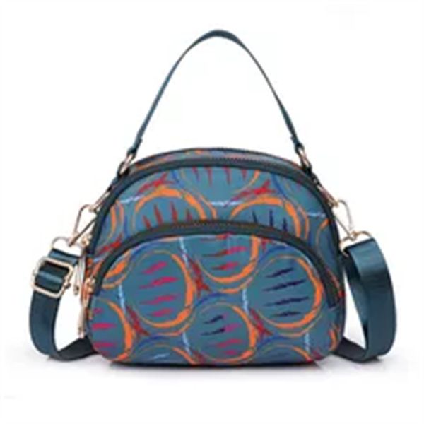 

women's versatile crossbody bags waterproof nylon cloth multilayer female light handbags ladies fashion printing shoulder bags, Black