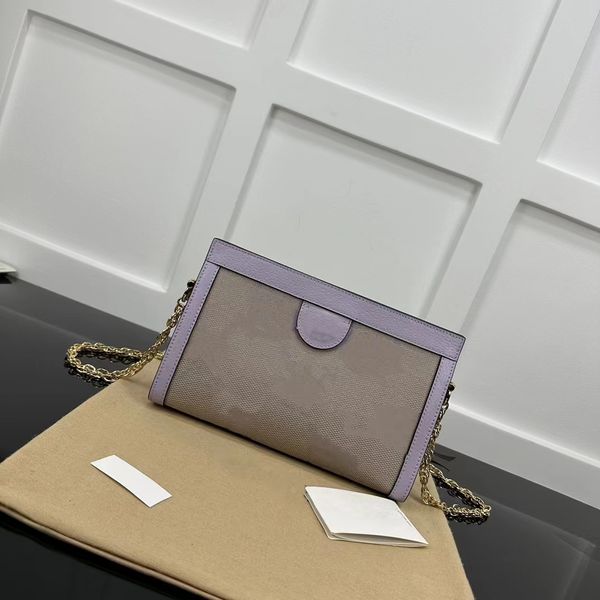 

new fashion designer women's luxury chain bag metal chain envelope bag original leather material classic versatile one shoulder crossbo