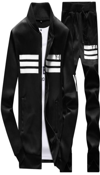 

men039s tracksuits 2018 new men039s sports suit casual longsleeved baseball uniform jacket y8 student sweater male outdoor 4713395, Gray