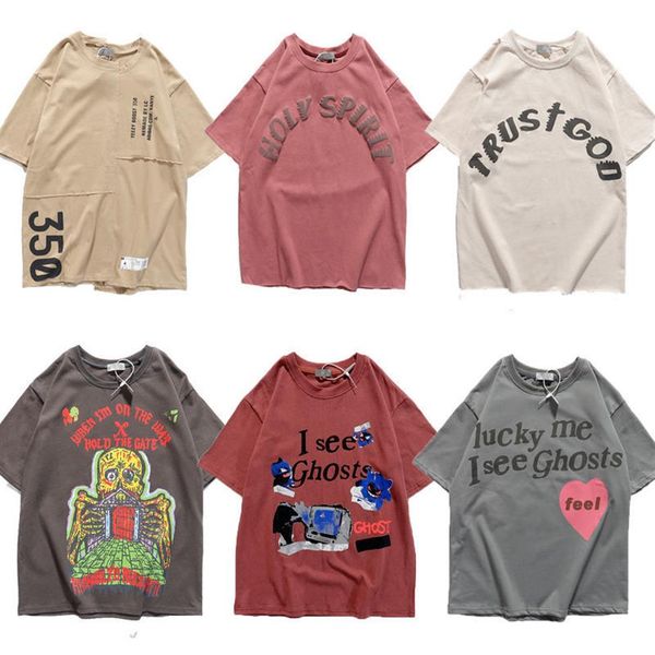

kanye's t shirt sunday limited service commemoration oversize loose short sleeve shirts192z, White;black