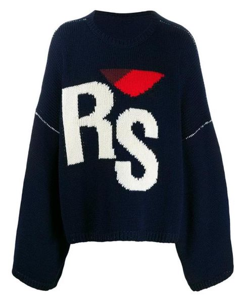 

men039s sweaters spotb n independent raf19fw classic rs letter loose short sweater ins men039s and women039s tshirts9333191, White;black