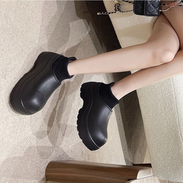 

waterproof new product snow boots designer white pink women winter warm plush ankle booties non slip cotton padded outdoor shoes, Black