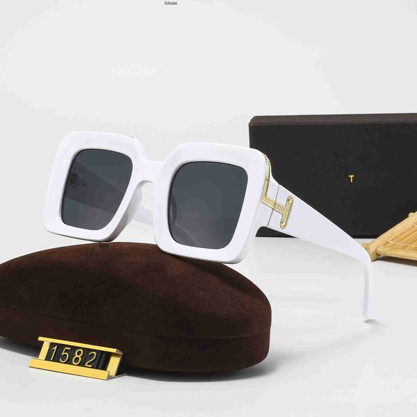 

tom-fords new style generous frame 1582 sunglasses men's and women's sunglasses glasses board frame fashion trend street p cj3w, White;black