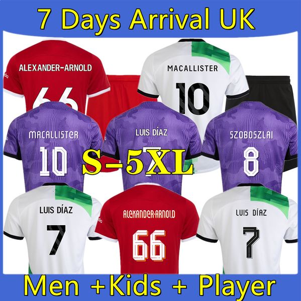 

s-5xl soccer jerseys player diogo firminoluis diaz football shirts 2023 24 men kids kits uniforms alexander arnold darwin carvalho soccer cl, Black;yellow