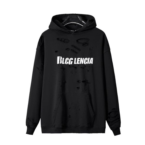 

blcg lencia autumn winter oversize hoodies men carbonized compact spinning fabric wardrobe essentials sweatshirts warm plus size brand cloth, Black