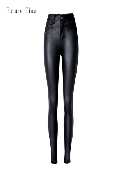 

fashion women jeansfitting high waist slim skinny woman jeansfaux leather jeansstretch female jeanspencil pants c1075 2201104645189, Blue