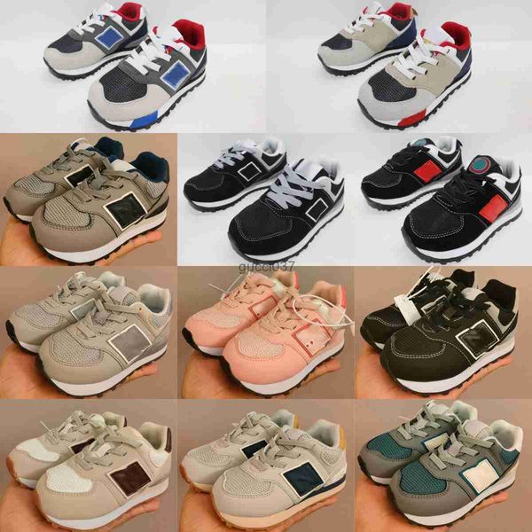 

kid sneakers nb casual 574s boys girls shoes children youth outdoor trainers kid toddlers sport shoe black grey royal grey pink white navy b