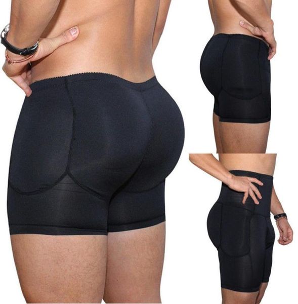 

mens boxers underpants underwear black padded butt enhancer booty booster molded boyshort underwear boxer s3xl 3xl4246727, Black;white
