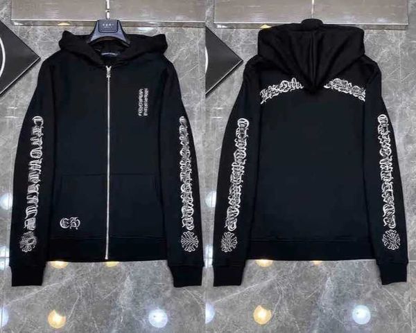 

rofb men's hoodies sweatshirts designer womens chrome winter heart hoodie ch long sleeve jacket loose coat hooded hoody man hip hop chr, Black