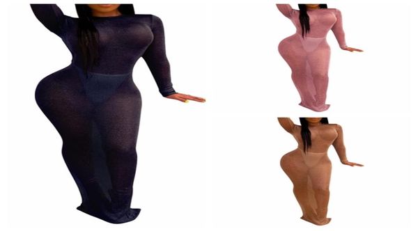 

2019 new shiny see through backless beach long dress women bikini swimsuit bathing suit cover ups beachwear t2006028556543, Black;gray