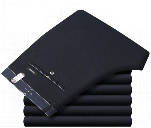

icpans mens trouser office formal business smart suit pants polyester cotton classic wedding dress pants black blue mx1911183553676