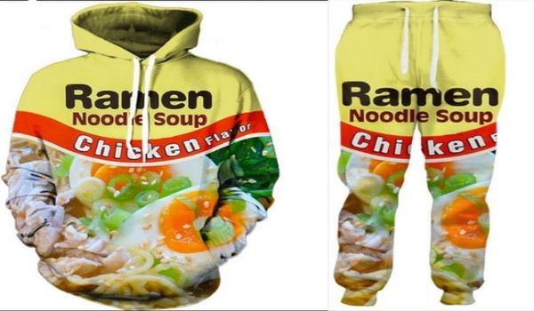 

wholeramen noodle hoodies suits men039s sweatshirt joggers funny animal print set 2017 fall winter 3d tracksuit pa4045765, Gray