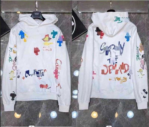 

qzb8 men's hoodies sweatshirts designer mens chrome winter heart hoodie ch long sleeve jacket loose coat hooded hoody men woman hip hop, Black