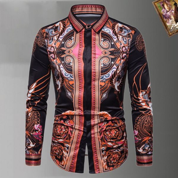 

2023 luxury designer dress shirt men's fashion association open lining men solid business casual letter long sleeve -xxxl#037, White;black