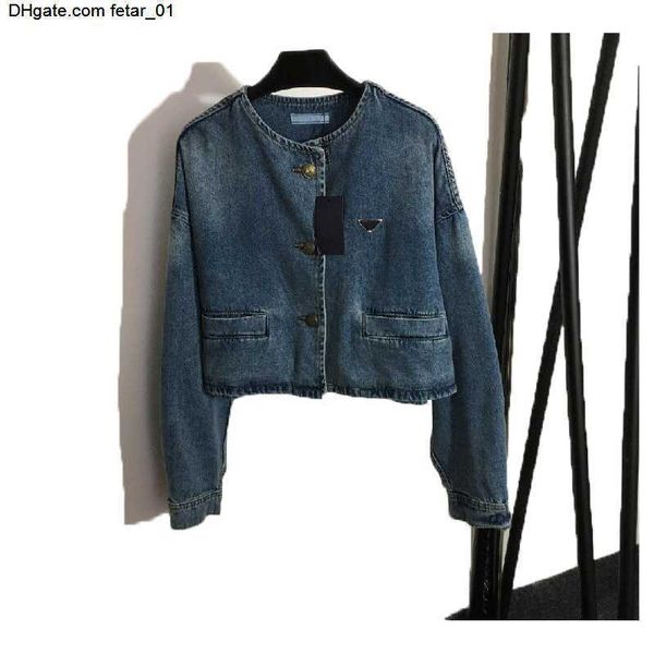 

jacket designer women women denim jackets slim style parkas for lady with letter zippers button budge spring autumn coat jeans fashion windb, Black;brown