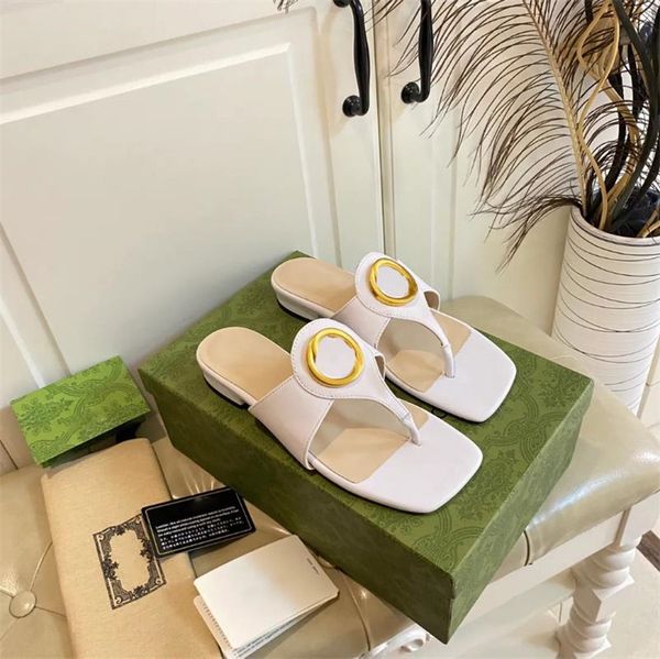 

luxury blondie thong women slippers sandals ladies fashion designer sandal low heels leather flip flops womens beach shoes, Black