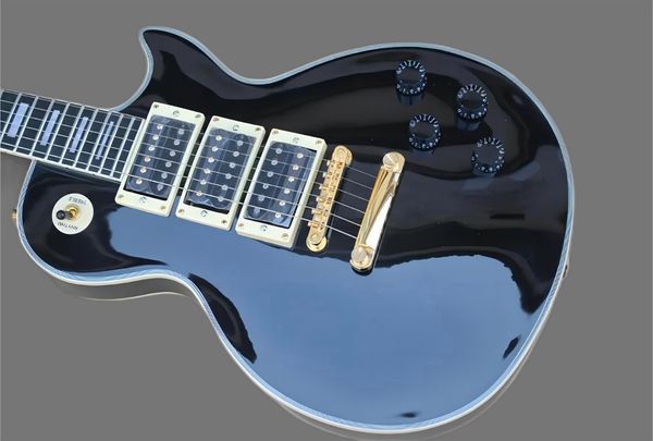 

peter frampton signature custom black electric guitar 3 humbucker pickups mahog