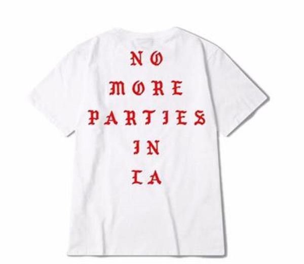 

brand life of pablo losangeles yeezus season white t shirt men no more parties in summer male tshirt s3xl8081367, White;black
