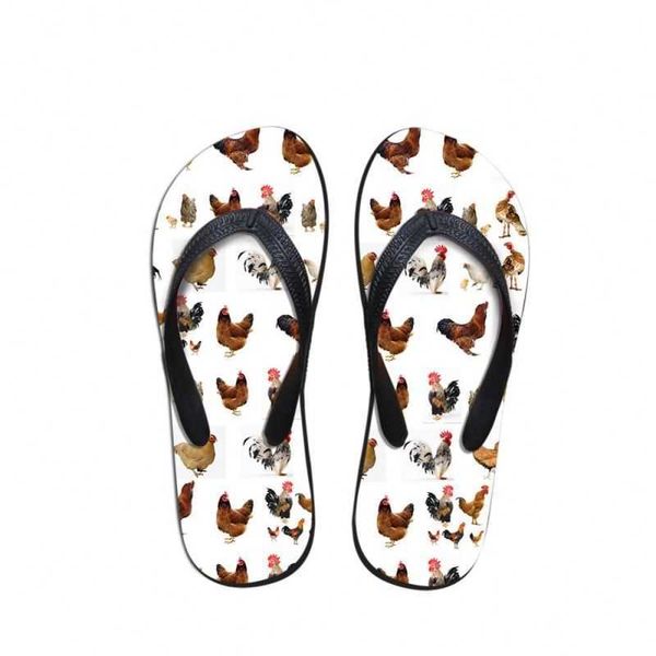 

woman slippers flop flips lightweight shoe material chicken printed slipper slide flip flops chinese men's slippers 1, Black