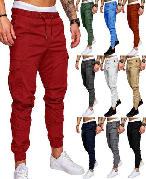 

men039s pants men thin fashion casual jogger streetwear cargo men39s multipockets trousers fitness gyms sweatpants mens7047416, Black