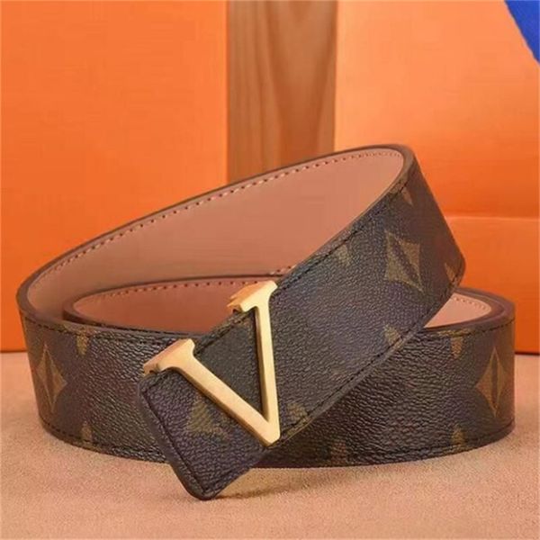 

men's belt designer belt cow leather fashion women's accessories luxury alphabet belt large gold buckle ceinture en cuir 4.0cm cas, Black;brown