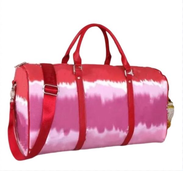 

5a large capacity duffle bag chain travel bags outdoor genuine leather polyester plain print stripes letter soft single oversize gm designer