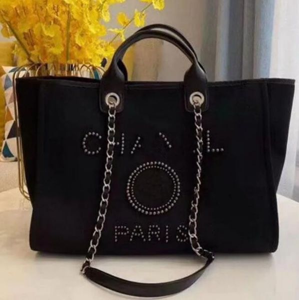 

designer classic evening bags luxury handbag fashion pearl brand label backpack womens beach handbags purse women canvas hand bag ladies ch0, Black;red