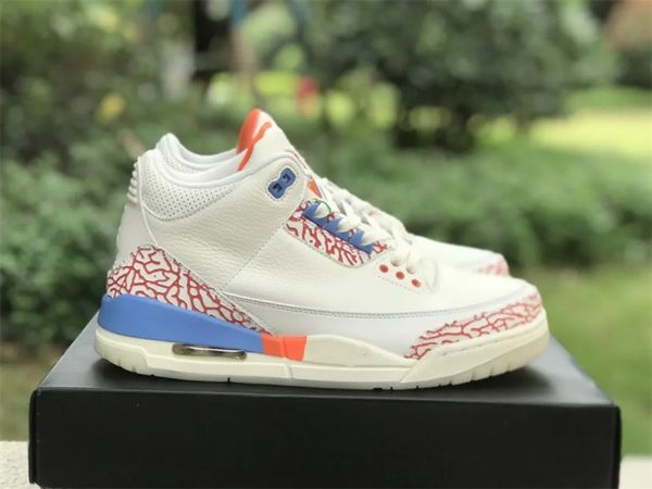 

exclusive jumpman 3 basketball shoes white blue orange cement man/woman sport sneaker with original box fast delivery