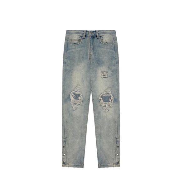 

men039s plus size pants jeans holes embroidered men high street fashion hip hop7482159, Black;brown