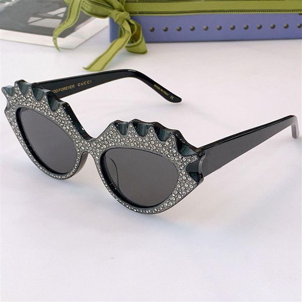 

designer sunglasses g 0781s womens luxury fashion classic personality cat eye frame with silver diamonds woman party travel outdoo250v, White;black