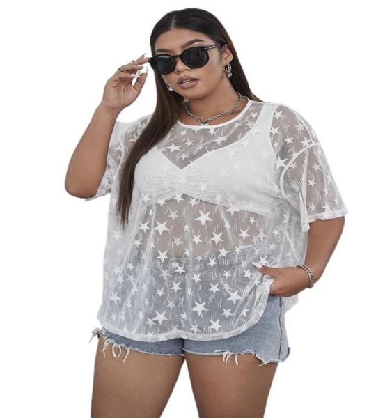 

plus star mesh drop shoulder without cami k01j01243707508548400, Black