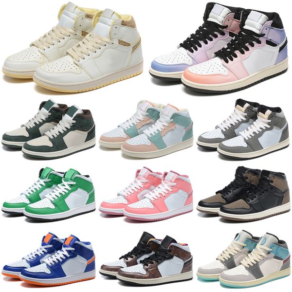 

designer men 1 basketball shoes 1s university blue leather rubber hyper royal dark mocha unc smoke grey ar non slip women sports sneakers tr