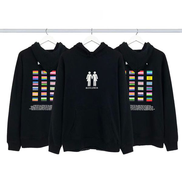 

blcg lencia autumn winter oversize hoodies men carbonized compact spinning fabric wardrobe essentials sweatshirts warm plus size brand cloth, Black