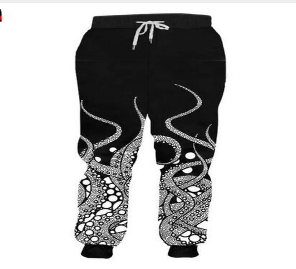 

release new fashion long animal 3d trousers print tentacle ocs sweatpants oversized garment man women autumn pants rcl0192196811, Black