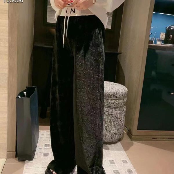 

autumn designer new fashion brand women's pants high-quality ultra-comfortable loose thin temperament europe and the united states sell, Black;white