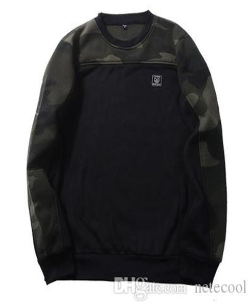 

male brand patchwork pullover camouflage sweatshirts male oneck slim fit knitting mens hoodies man pullover plus size5586457, Black